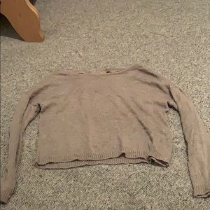 long sleeve knit crop top